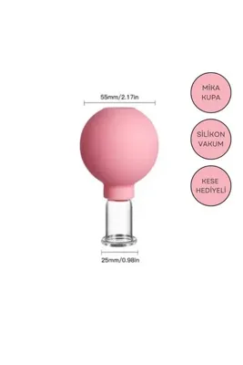 Naturachi Mika Silikon Vakumlu Yüz ve Boyun İçin Masaj Kupası No:2 Pembe Renk