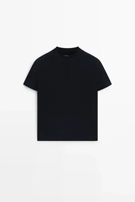 Massimo Dutti %100 pamuklu kısa kollu triko kazak