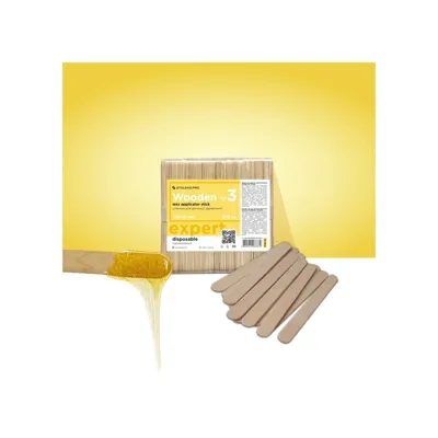 STALEKS Ahşap Wax Sir Ağda Spatulası İnce 100lü