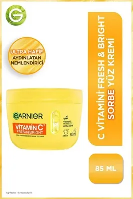 Garnier C Vitamini Fresh & Bright Aydınlatıcı Sorbe Yüz Kremi 85 ml
