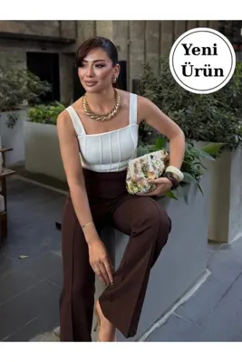 Nadrina Çıma Detaylı Pantalon