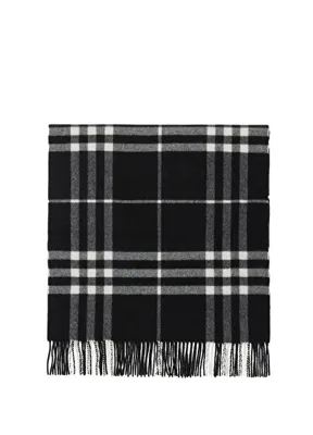 Burberry Washed Giant Siyah Kaşmir Kadın Atkı