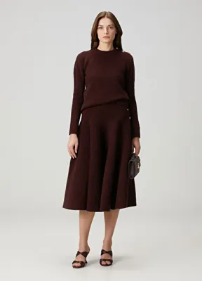 Bottega Veneta Bordo Midi Etek