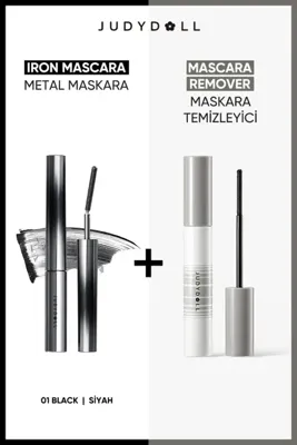 JUDYDOLL Göz Makyajı Seti | Feather Lash Iron Maskara No:02 Black+ Mascara Remover