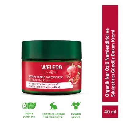 Weleda Pomegranate & Maca Peptides Organik Nar Özlü Nemlendirici ve Sıkılaştırıcı Gece Bakım Kremi 40ml