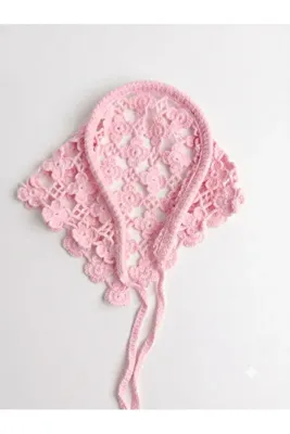 FioraWear Bohem Tarz Örgü Bağlamalı Taçlı Bandana