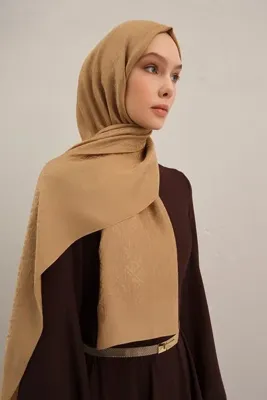 Armine Lyocell Şal - Çift A Logo Desen - ALY5-70 - Gold