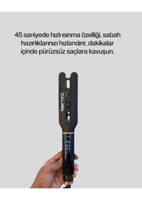 İlkyaz Fashion Seyahat Dostu Kadın Saç Düzleştirici 5 Kademeli Isı Kontrolü