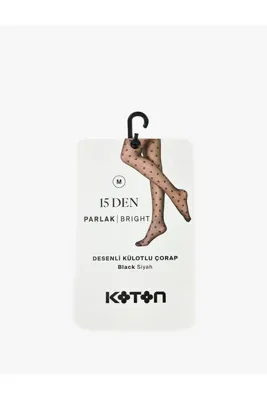Koton 15 Den Puantiyeli Parlak Görünümlü Külotlu Çorap
