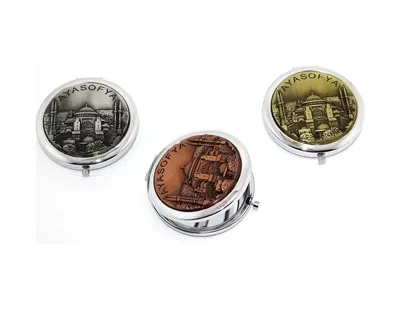 Epilons Metal İstanbul Temalı Yöresel Kabartmalı El Aynası 2alk110