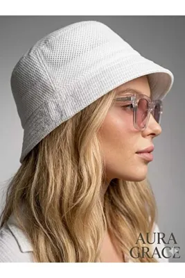 Netodak Örgü Hasır Görünümlü Kova Şapka Nefes Alabilen Yazlık Bucket Hafif ve Şık Tasarım Günlük & Tatil Kullanım Trend Stil Sahibi Unisex