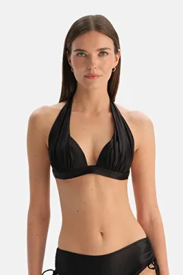 Dagi Siyah Üçgen Geniş Kaplı Bikini Üst