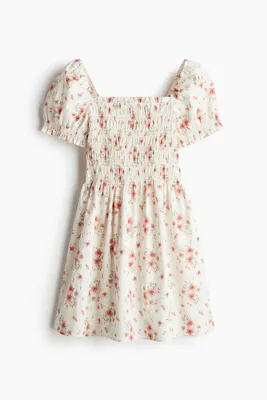 H&M Büzgülü Poplin Elbise