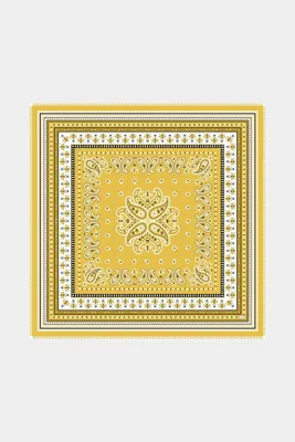 Vakko SARI ŞAL DESENLİ KAŞMİR/İPEK ŞAL