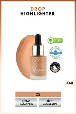 Note Cosmetics Note Drop Highlighter 02 Charming Desert Likit Aydınlatıcı