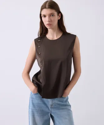 MISS IPEKYOL Metal aksesuarlı bluz