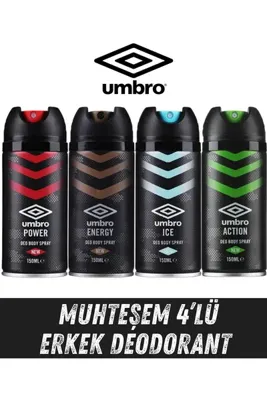 UMBRO Erkek Deodorant 150 ml X 4 - En Muhteşem Dörtlü