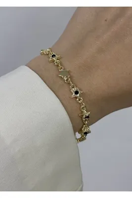 KİLİGİSTANBUL SIRALI YILDIZLAR BİLEKLİK 14+5 CM