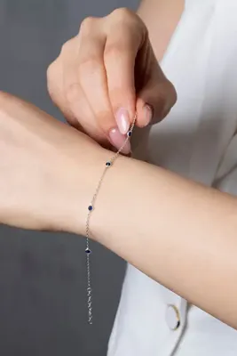 Elika Silver 925 Ayar Gümüş Zirkon Taşlı Zarif Bileklik