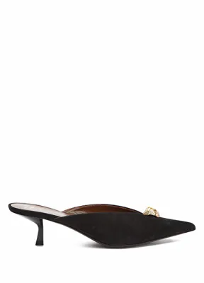 Giuseppe Zanotti Sabot Cocktail Siyah Kadın Süet Terlik