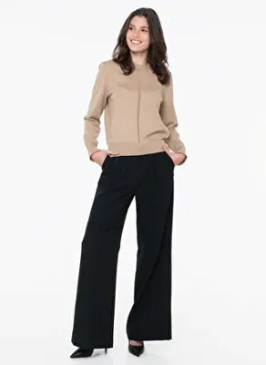 BOSS Camel Kadın Regular Fit Kazak 50548927