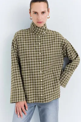 DeFacto %100 Pamuk Regular Fit Ekose Flanel Tunik