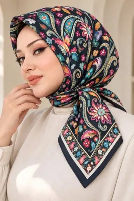 Big ModaEbrar Desenli Soft Eşarp - 098