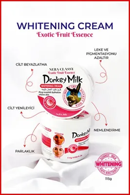 Nera Classy Donkey Milk Whitening Cream - Snow White Cilt Beyazlatıcı , Aydınlatıcı Leke Karşıtı 115g (KIRMIZI)