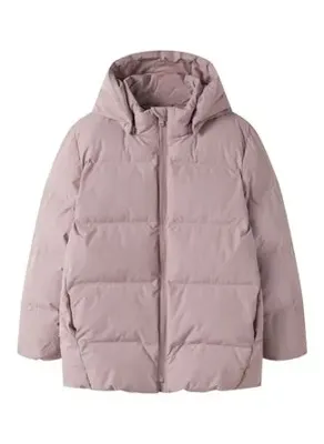 Name it 13244887 NKNMUSK PUFFER JACKET TB N Gül Kurusu Kız Çocuk Kapüşonlu Regular Fit Şişme Mont