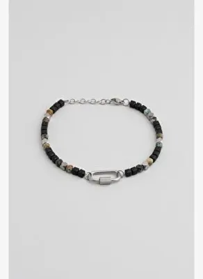 So Chic Jasper ve Hematit Taşlı 23 Cm Çelik Erkek Bileklik