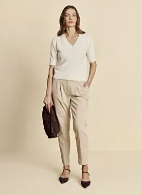 Brooks Brothers Bej Kadın Pantolon BBFW26FPT013