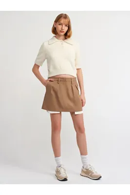 Dilvin 80809 Mini Etek-Camel