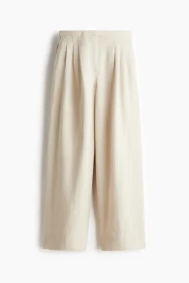 H&M Keten Karışımlı Geniş Pantolon