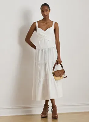 Lauren Ralph Lauren Beyaz Kadın Askılı Elbise 200P13460