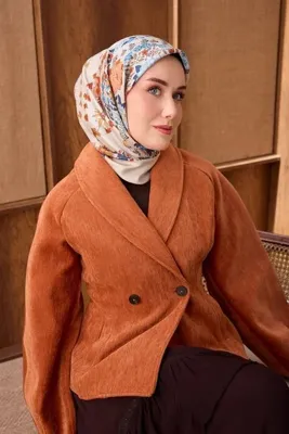 Silk Home Twill İpek Eşarp Botanical Bej
