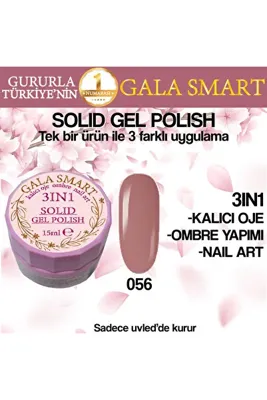 gala smart Kalıcı Oje Yeni Nesil Solid Gel Polish 3 in 1 NO:003
