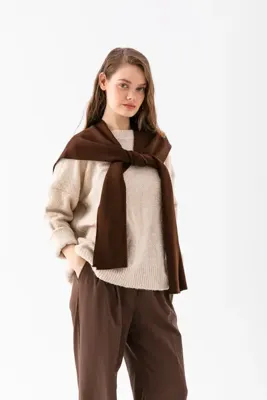 MY VİNTAGE Kare Parçalı Patchwork Atkı - Spor Triko Örme Omuz Atkısı | Unisex Boho Şal - Atkı