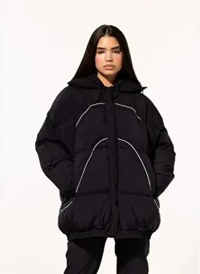 Şebnem Günay Cosmic Black Puffer Coat