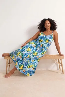 Trendyol Curve Plaj Giyim Çok Renkli Beachwear Büyük Beden Elbise TBBSS26AH00106