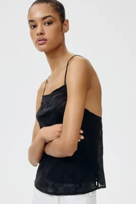 H&M Nakış İşlemeli ve Askılı Üst