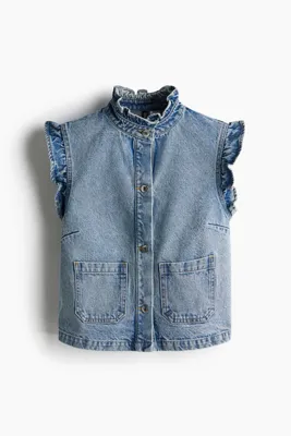 H&M Fırfırlı Kot Yelek