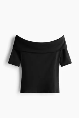 H&M Omuzları Açık Ribanalı Üst
