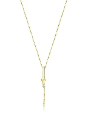 Bendis Design Deniz I Harfi Gold 925 Ayar Gümüş Kadın Kolye
