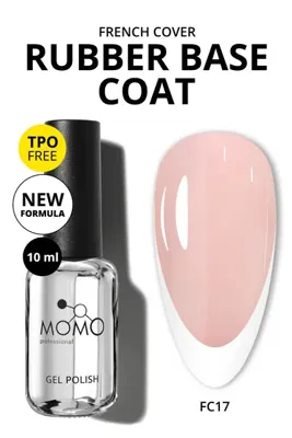 Momo Professional French Cover Rubber Base Coat Fc17, Sütlü Naturel, 10 ml, TPO- FREE