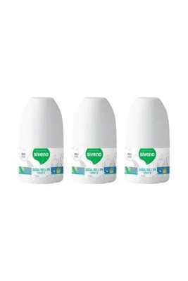 Siveno %100 Doğal Roll-On Sportif Sporcu Deodorant Ter Kokusu Önleyici Bitkisel Lekesiz 50 ml X 3 Adet