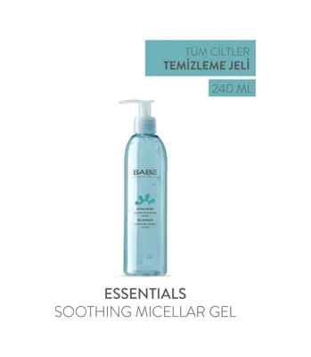 Babe Laboratorios Babe Essentials Soothing Micellar Gel 240ml - Gliserin İçeren Yatıştırıcı Temizleme Jeli