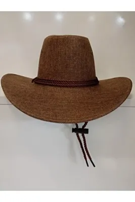 Suyutti Arıcı Store Yeni Sezon Geniş Model Erkek Kahverengi Hasır Kovboy Şapka