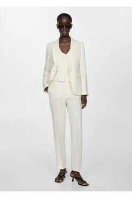 MANGO Natürel Kadın  Blazer Ceket 67877112