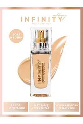 Melberry Infinity Fondöten Soft Medium Büyük Boy 40 ml Foundation