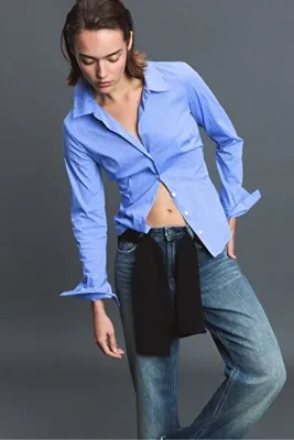 Stradivarius Basic dar kesim gömlek